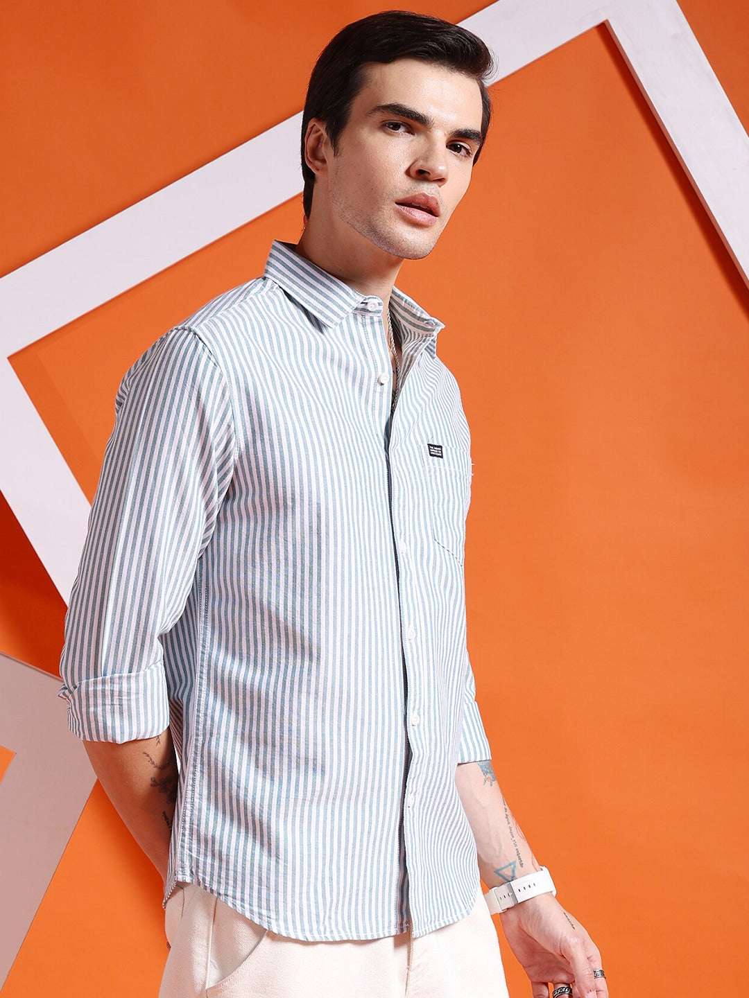 Shop Men Striped Shirt Online.