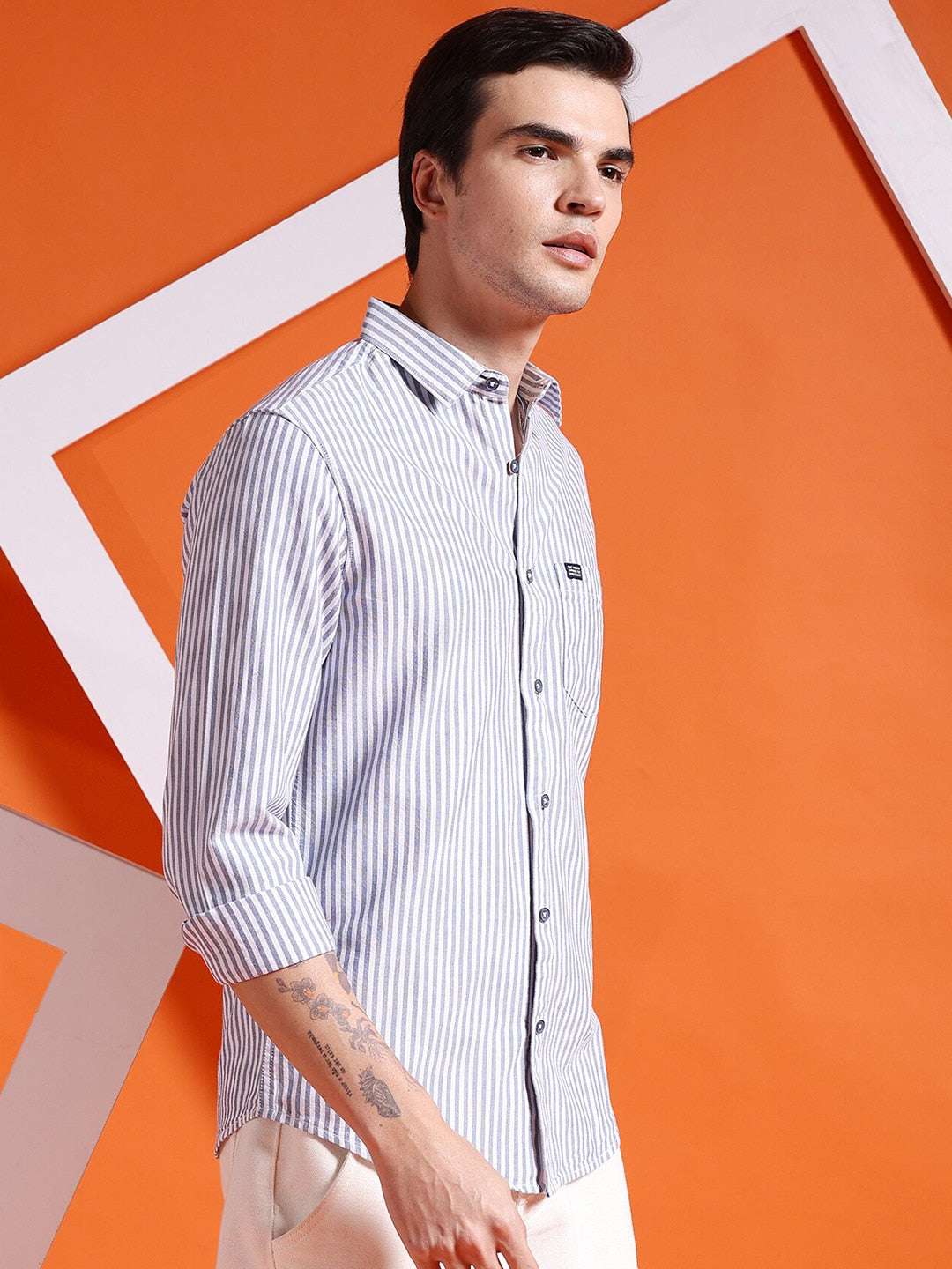 Shop Men Striped Shirt Online.