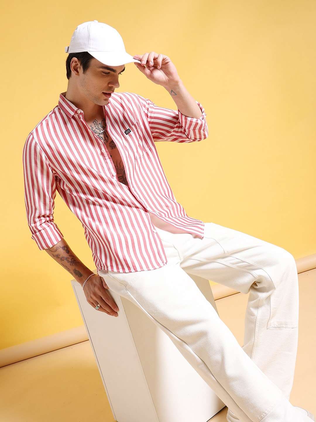 Shop Men Striped Shirt Online.