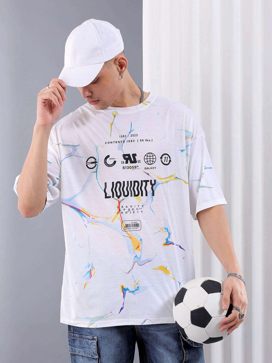 Shop Men Printed Oversized T-shirt Online.