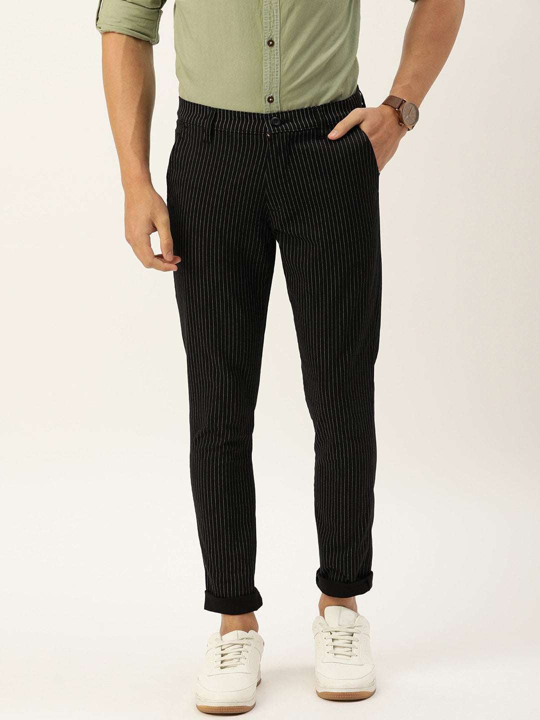 Shop Men Striped Chino Online.