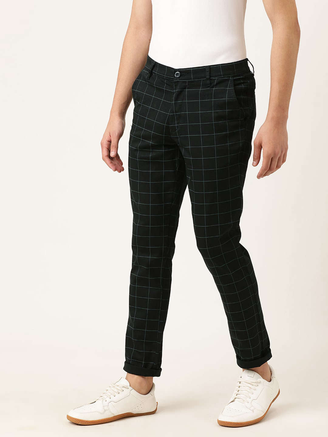 Shop Men Checked Chino Online.