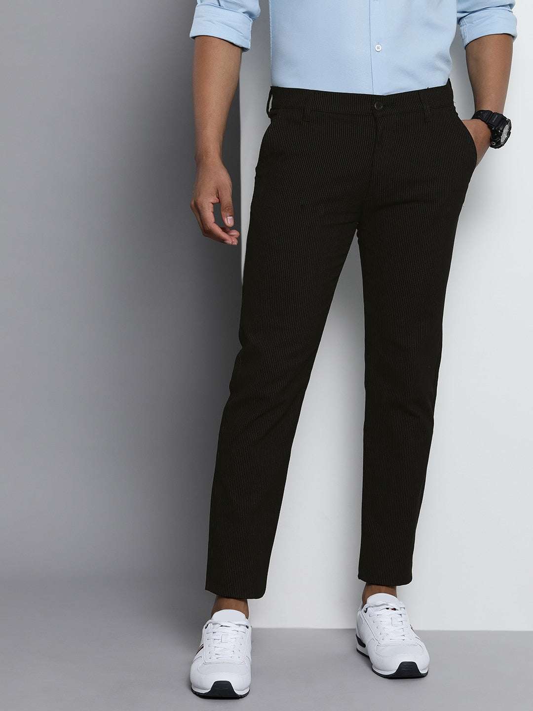 Shop Men Striped Chino Online.