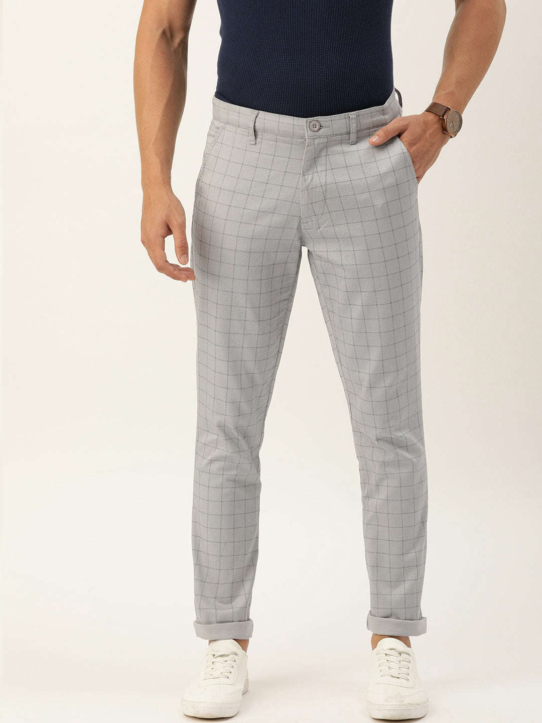 Shop Men Checked Chino Online.