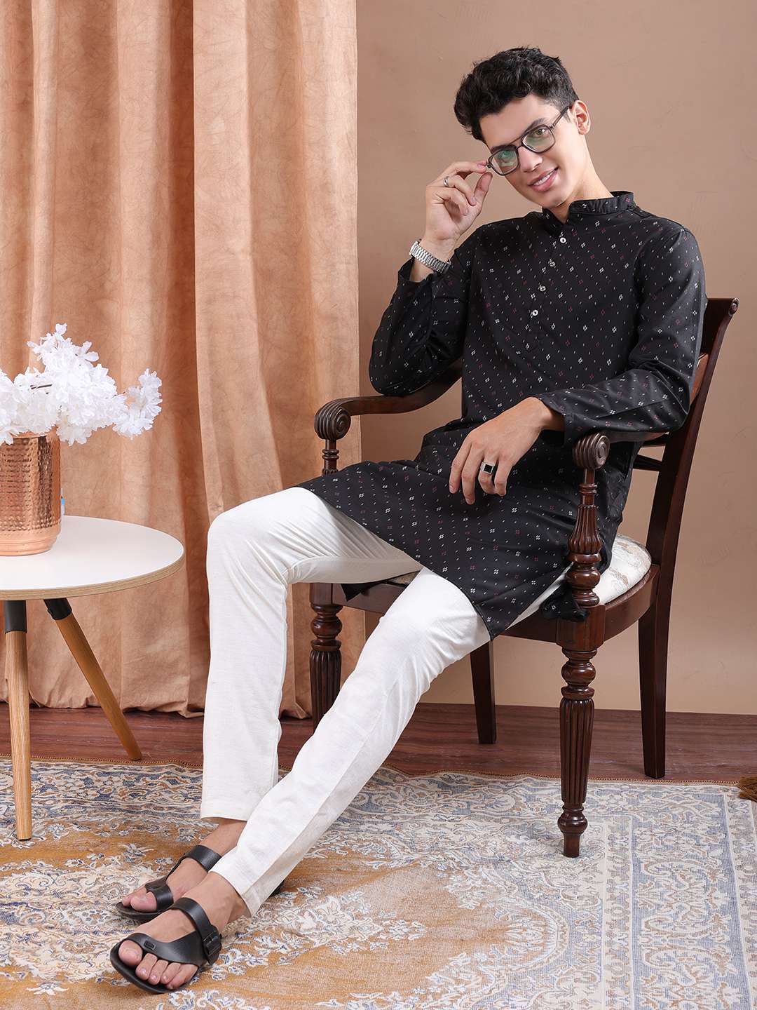 Shop Men Printed Kurta Online.