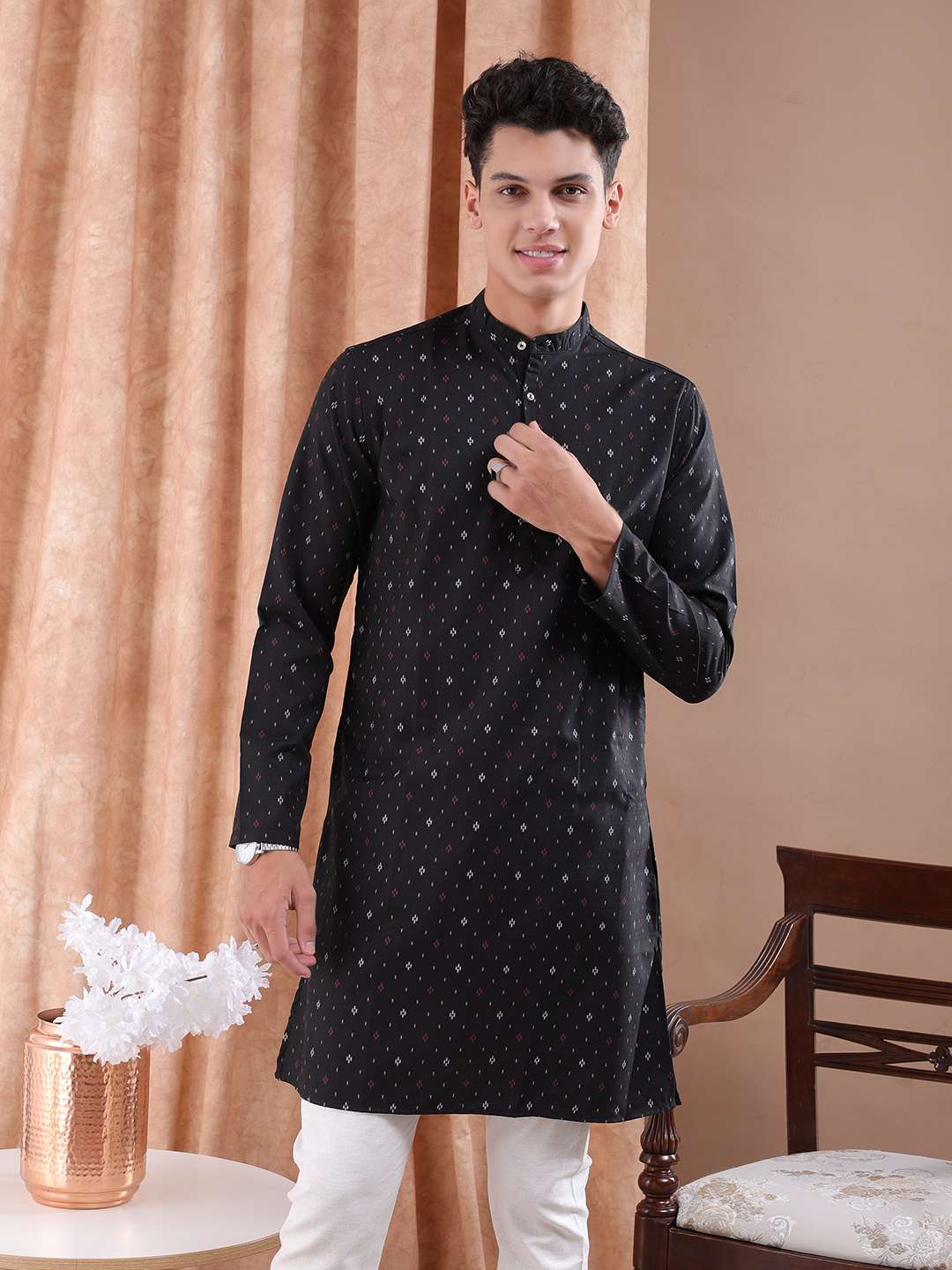 Shop Men Printed Kurta Online.