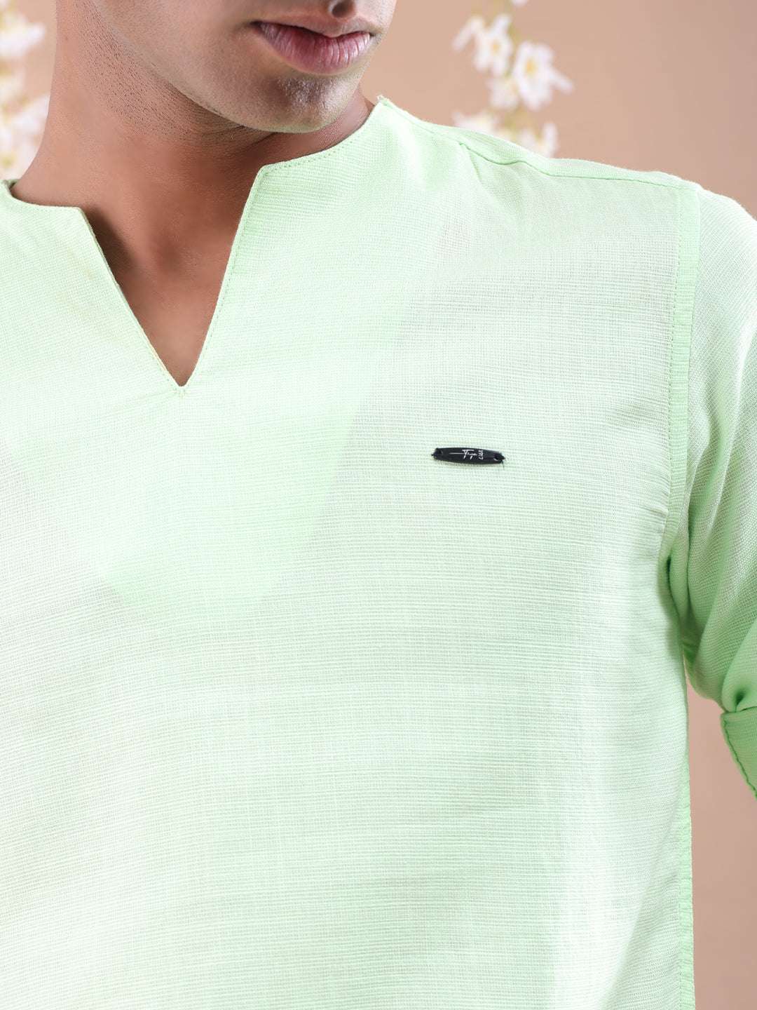 Shop Men V-Neck Kurta Online.