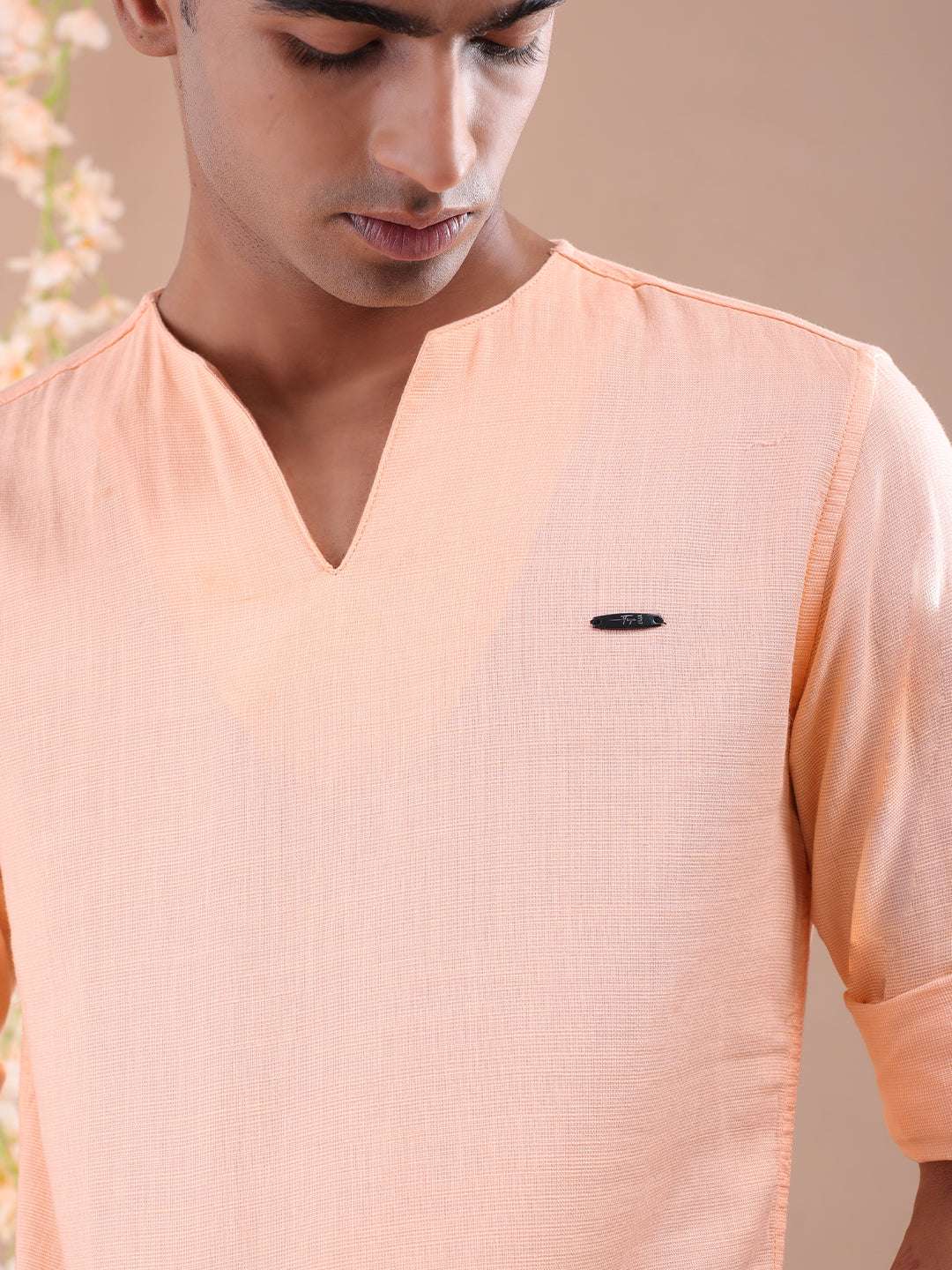 Shop Men V-Neck Kurta Online.