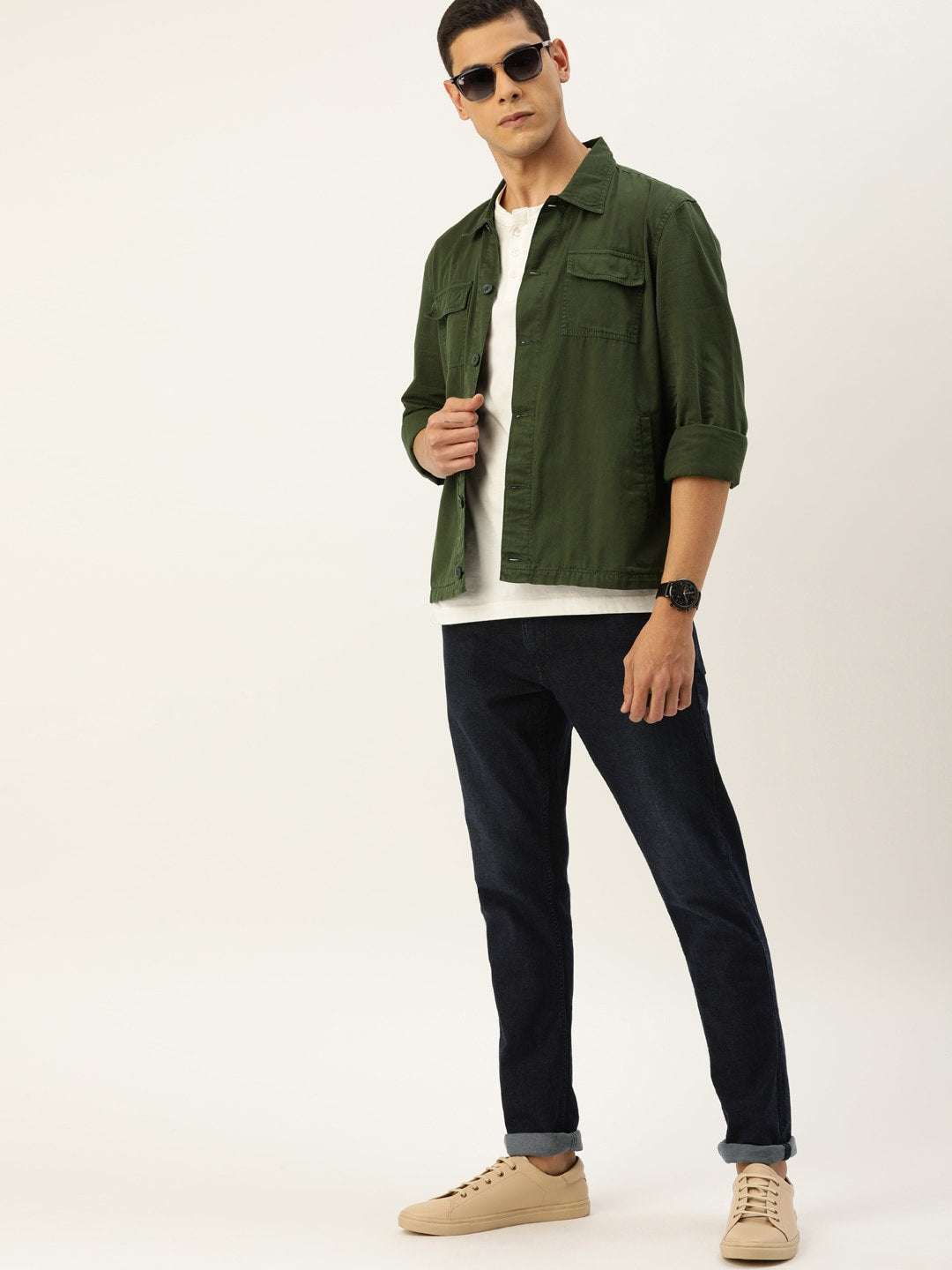 Shop Men Slim Fit Overshirt Online.