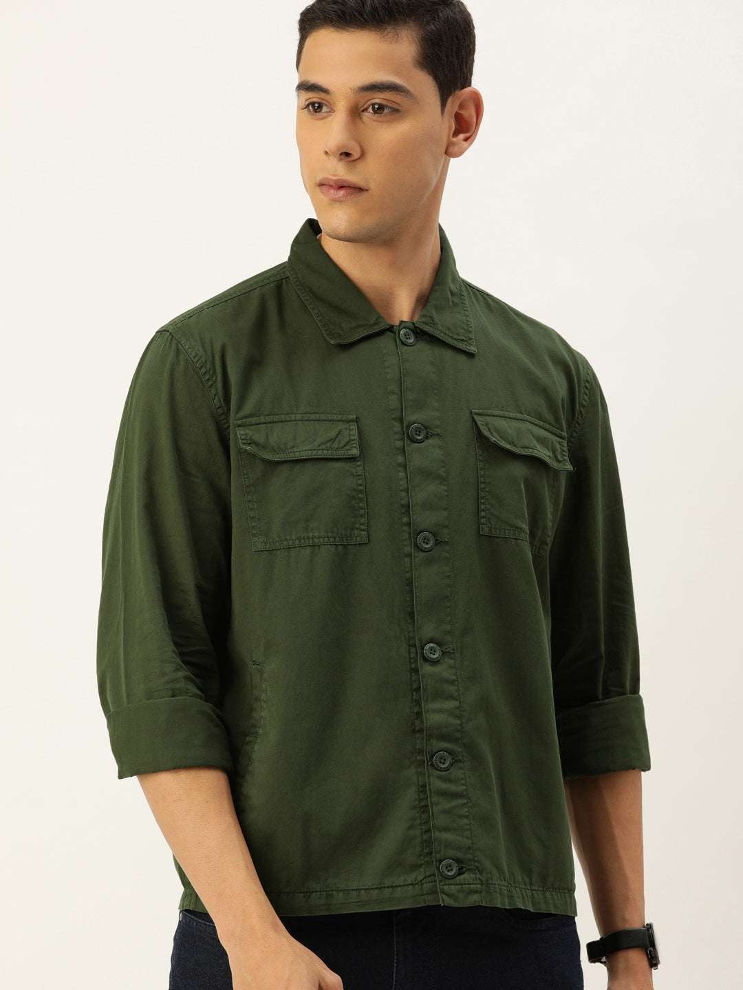 Shop Men Slim Fit Overshirt Online.