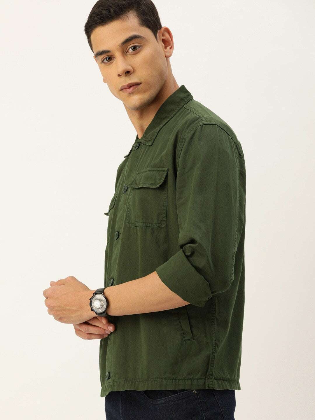 Shop Men Slim Fit Overshirt Online.