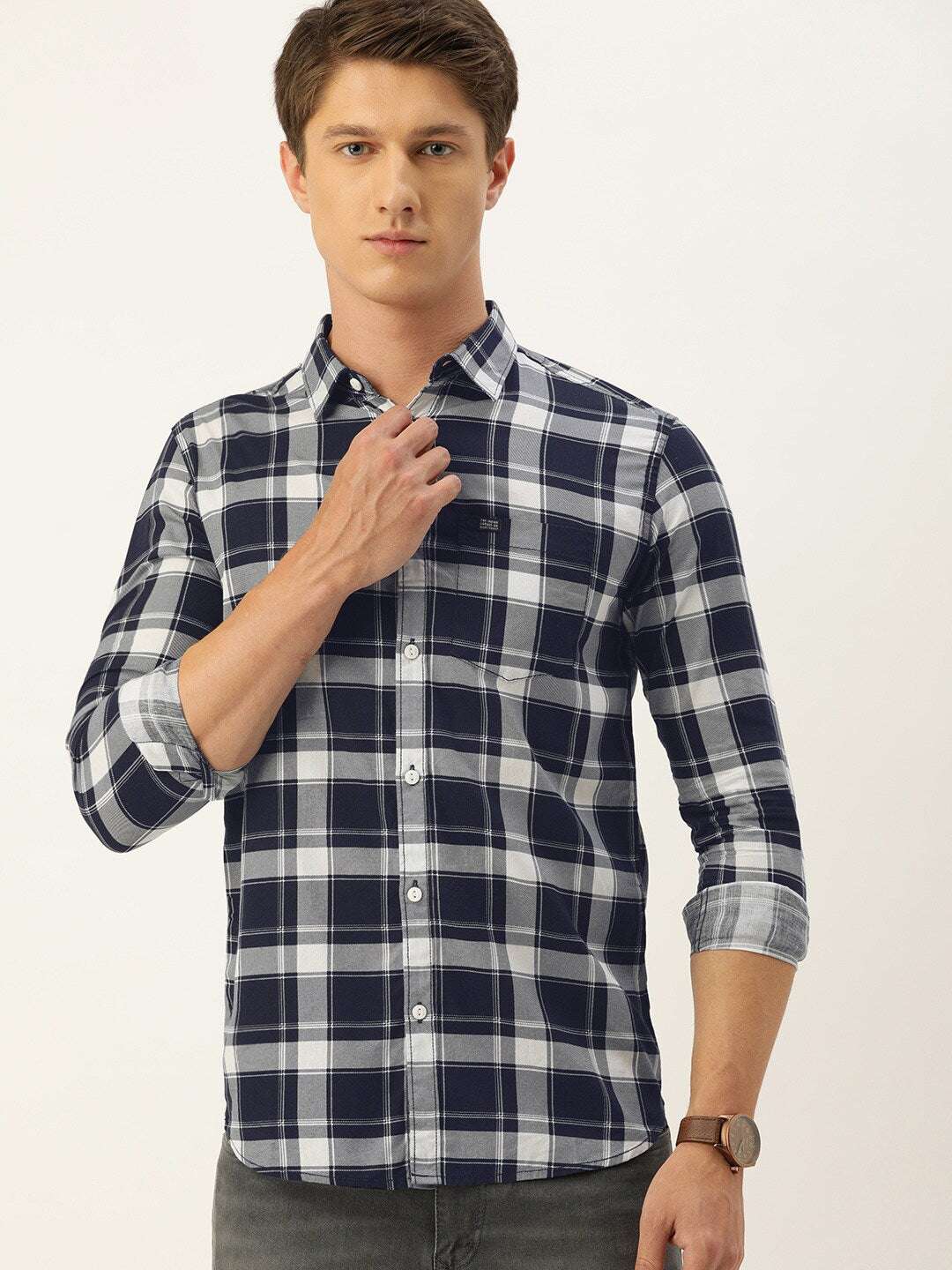 Shop Men Checked Shirt Online.