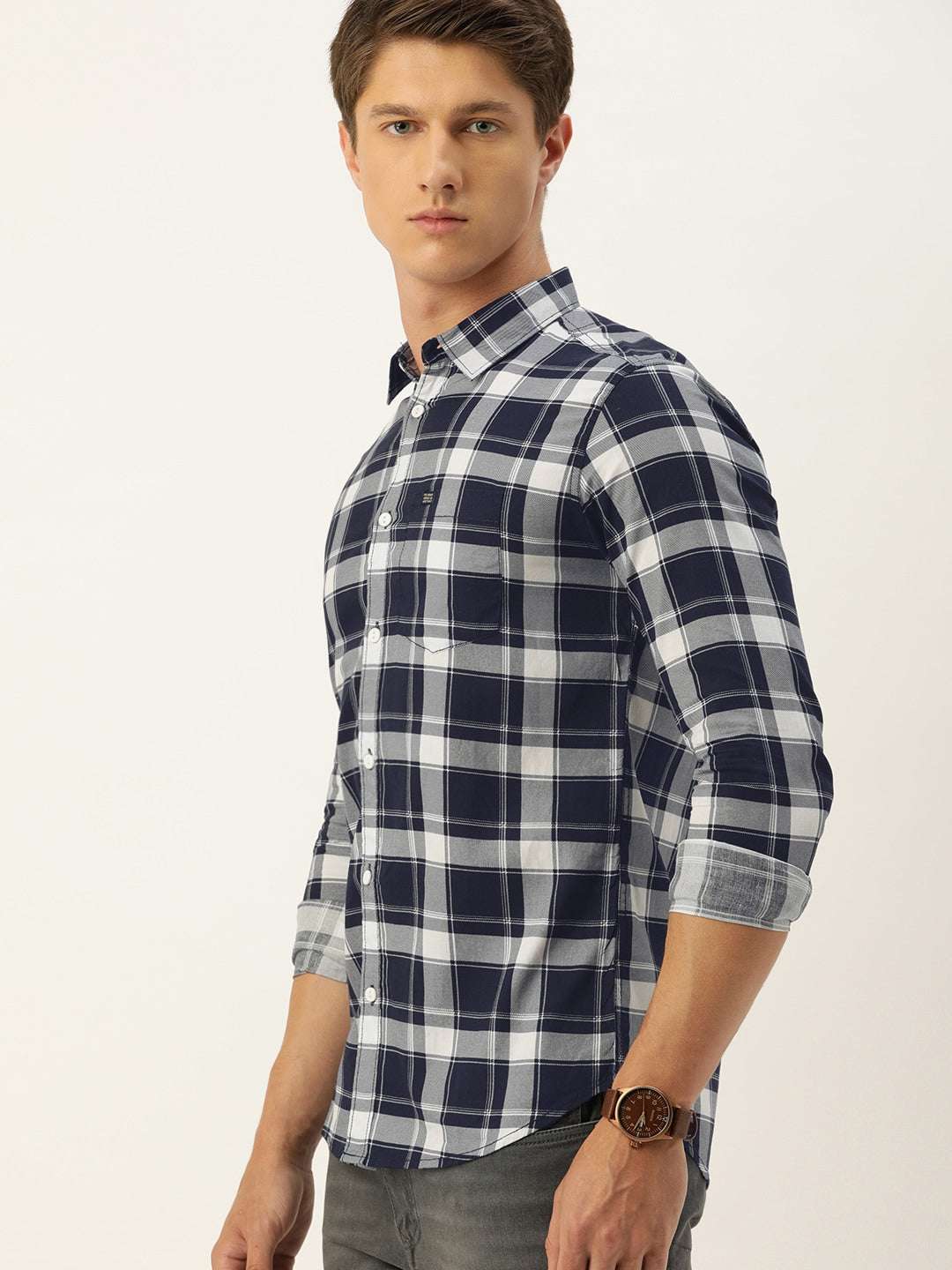 Shop Men Checked Shirt Online.