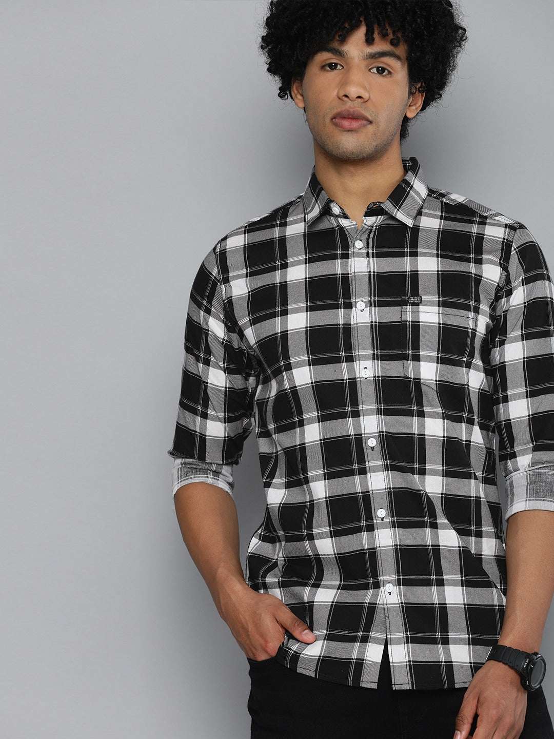 Shop Men Casual Check Shirt Online.