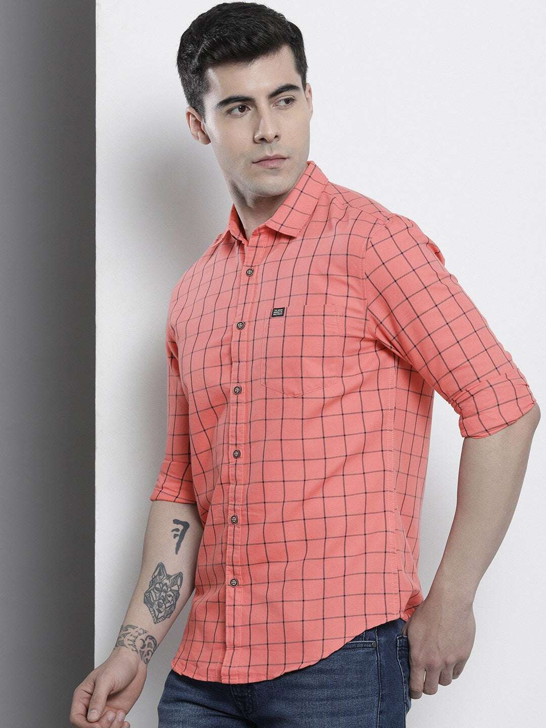 Shop Men Casual Check Shirt Online.