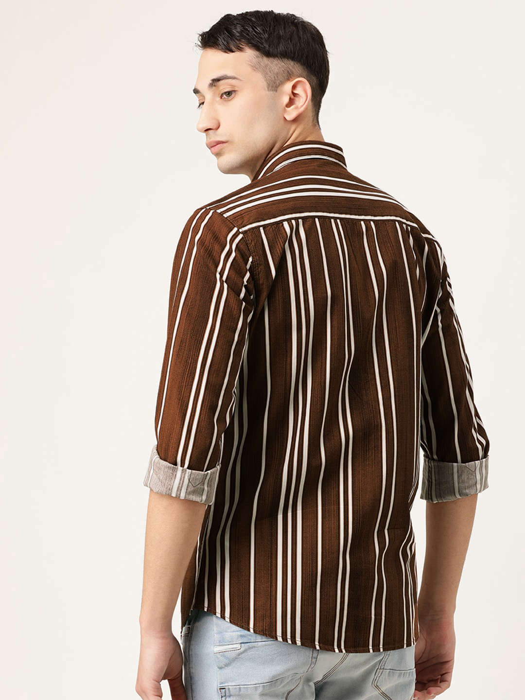 Shop Men Vertical Striped Shirt Online.