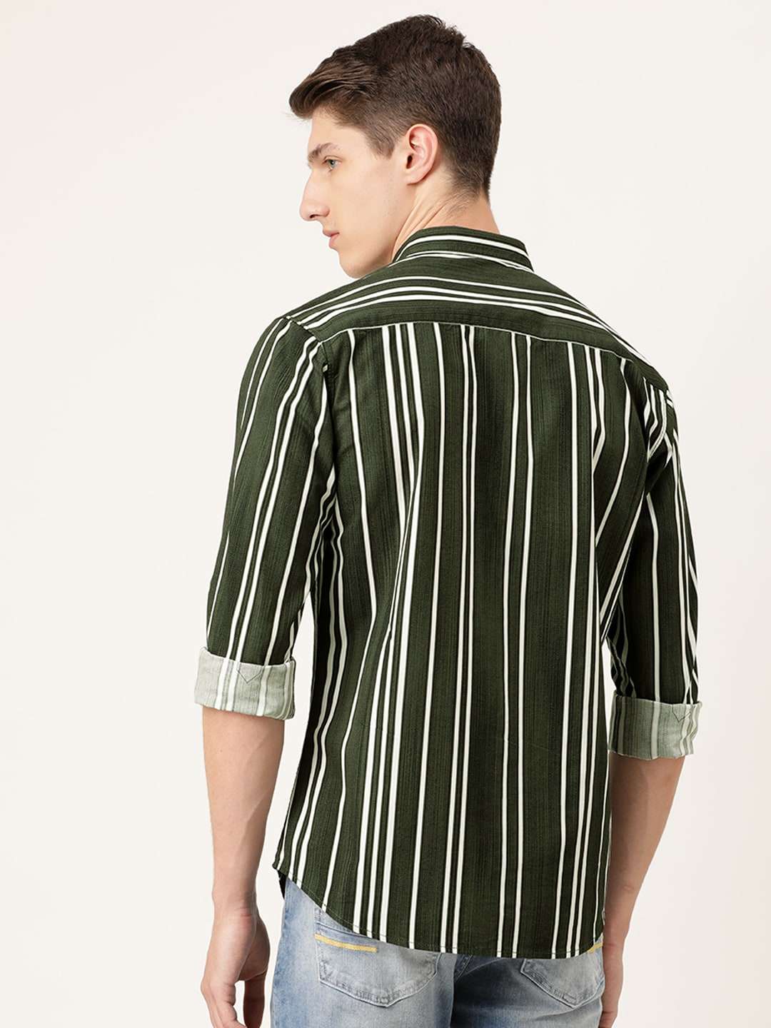 Shop Men Vertical Striped Shirt Online.