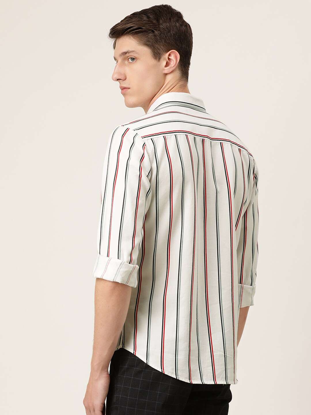 Shop Men Vertical Striped Shirt Online.