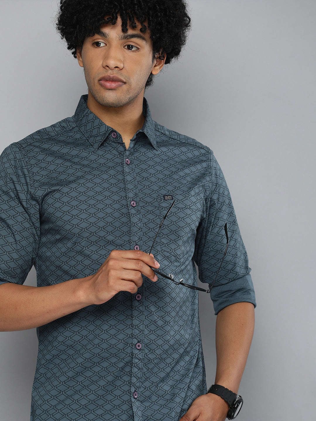 Shop Men Abstract Printed Shirt Online.