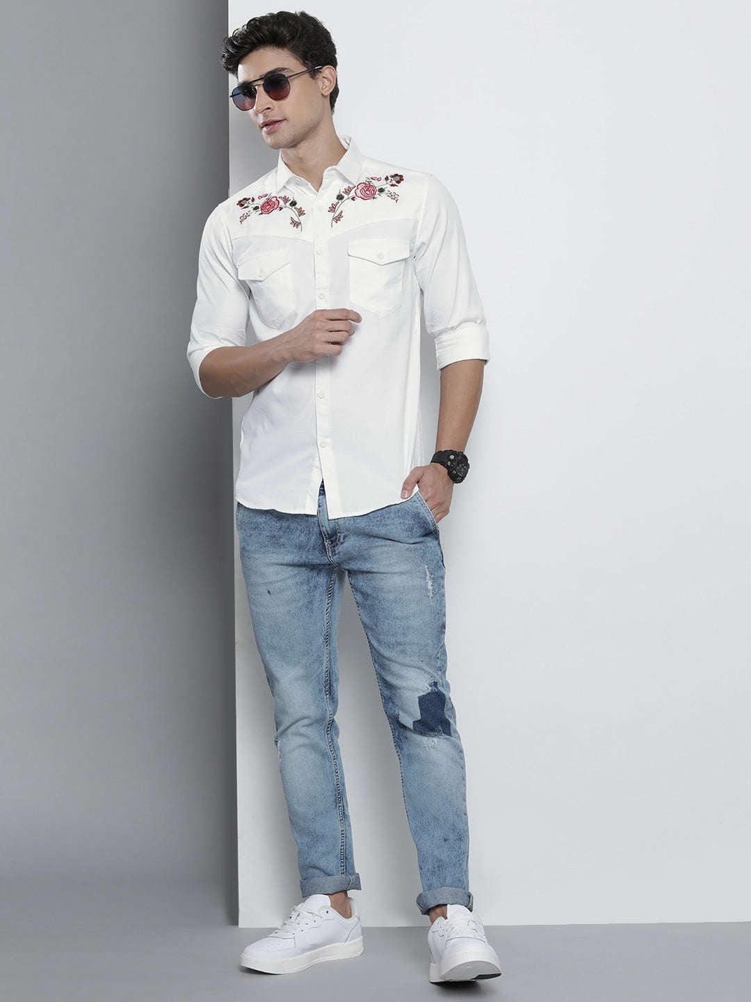 Shop Men Embroidery Shirt Online.