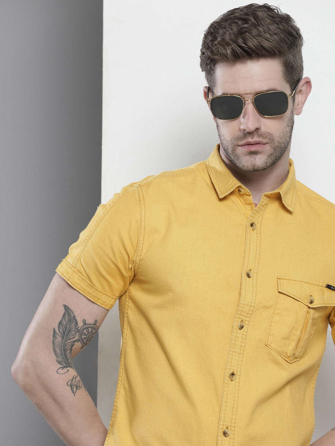 Shop Men Solid Casual Shirt Online.