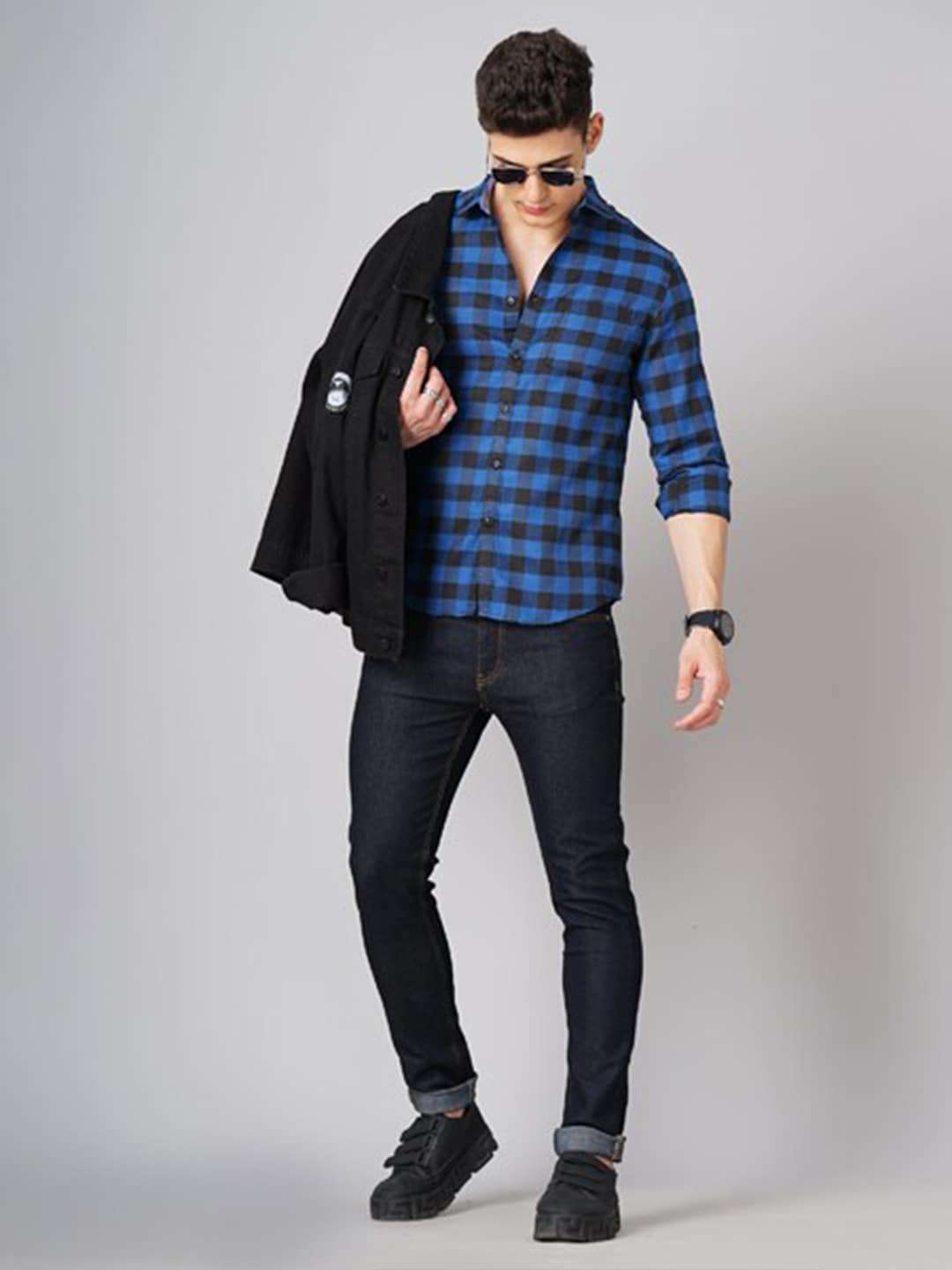 Shop Men Checked Shirt Online.