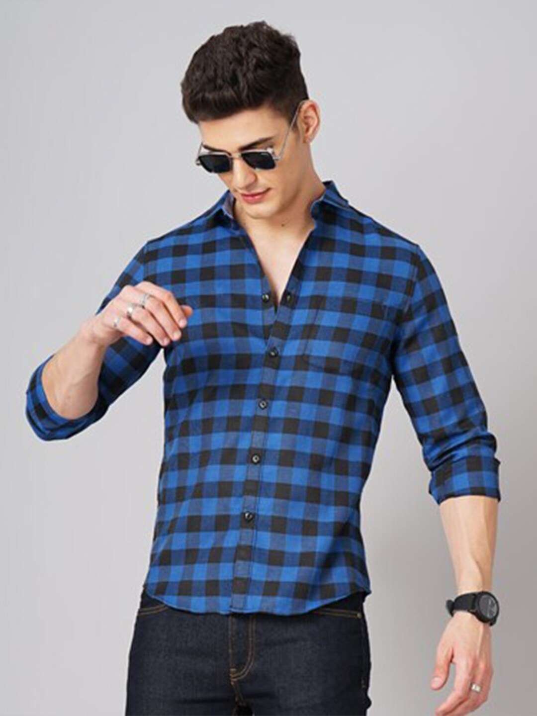 Shop Men Checked Shirt Online.