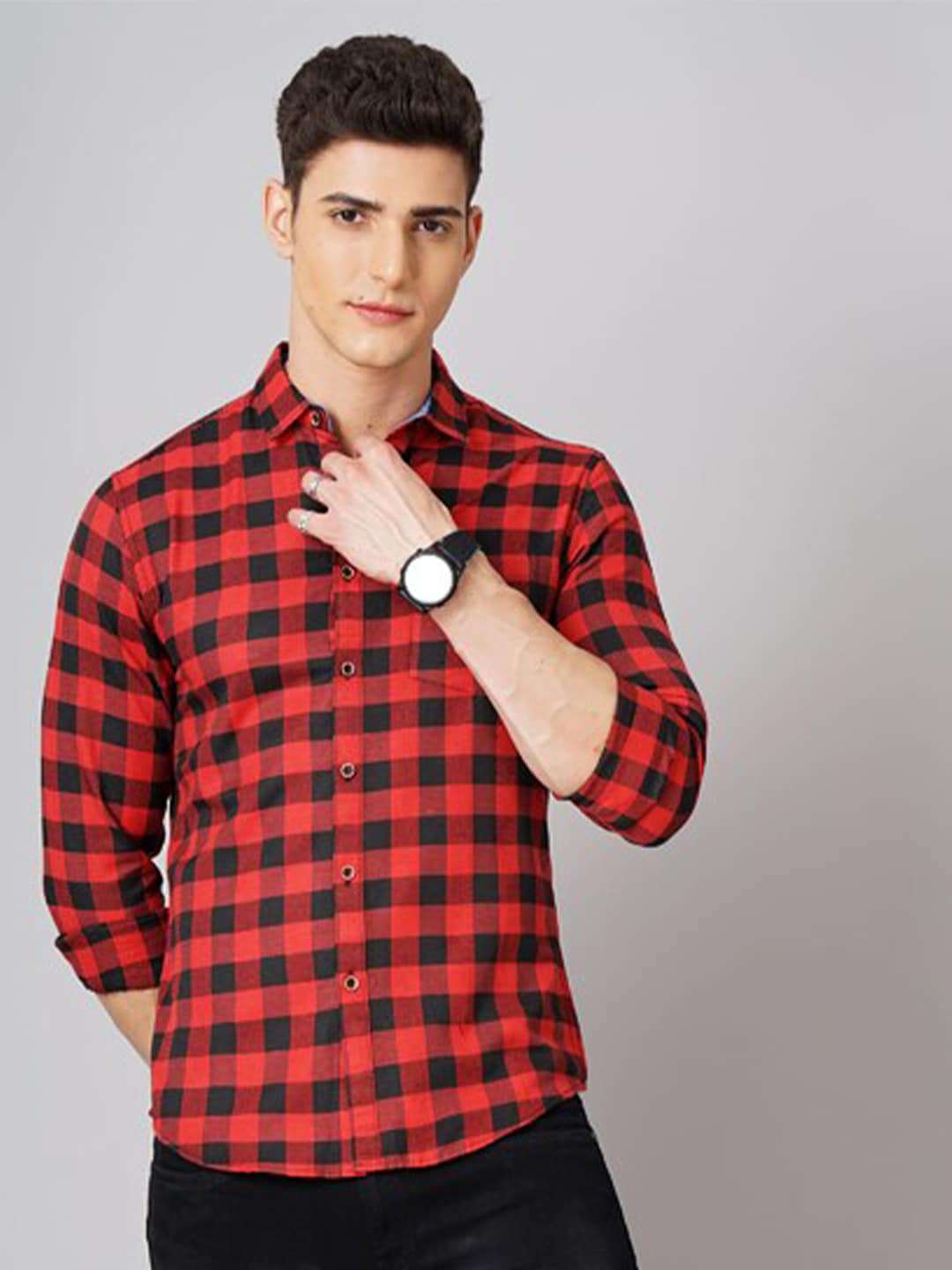 Shop Men Checked Shirt Online.