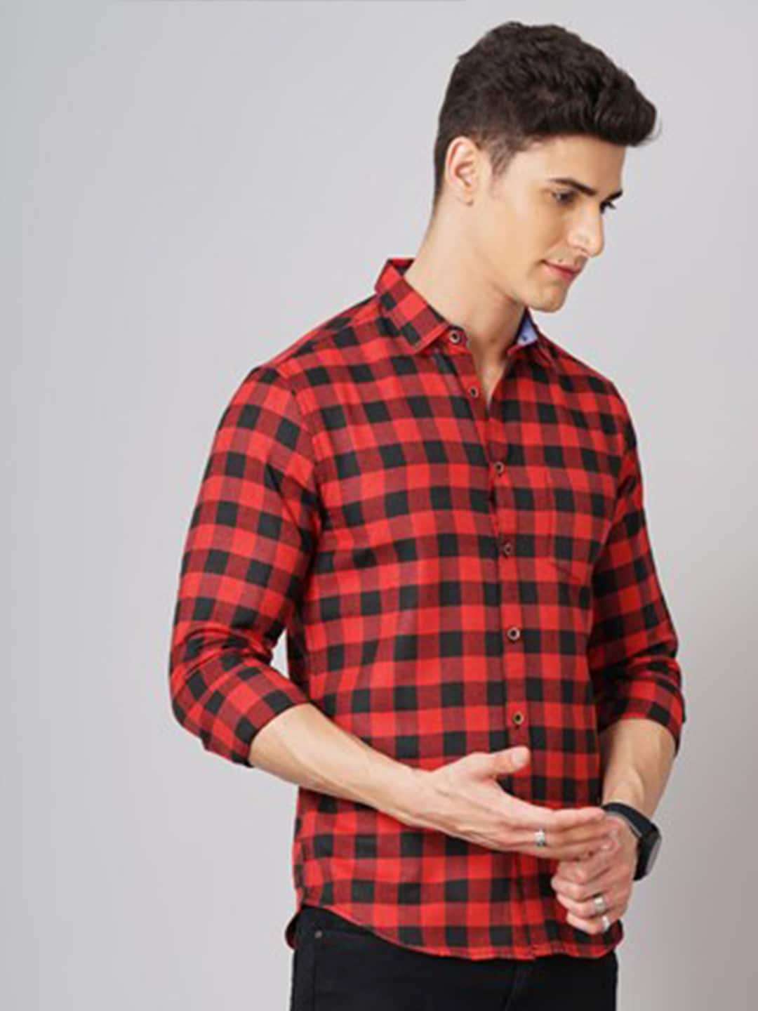 Shop Men Checked Shirt Online.