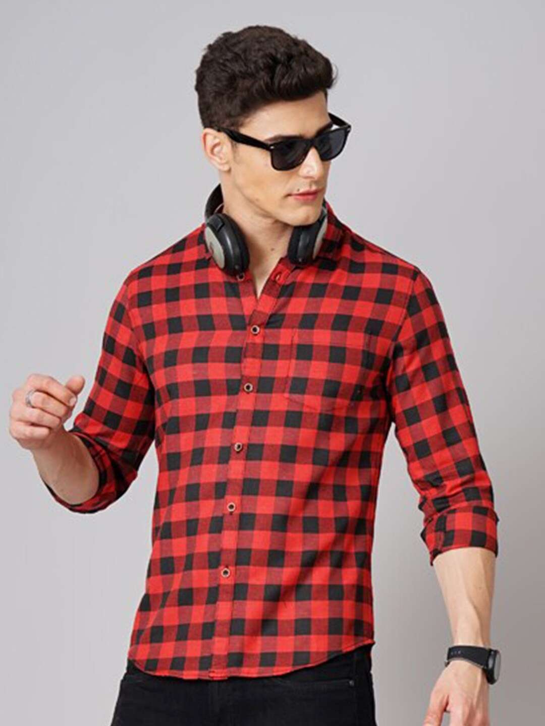 Shop Men Checked Shirt Online.