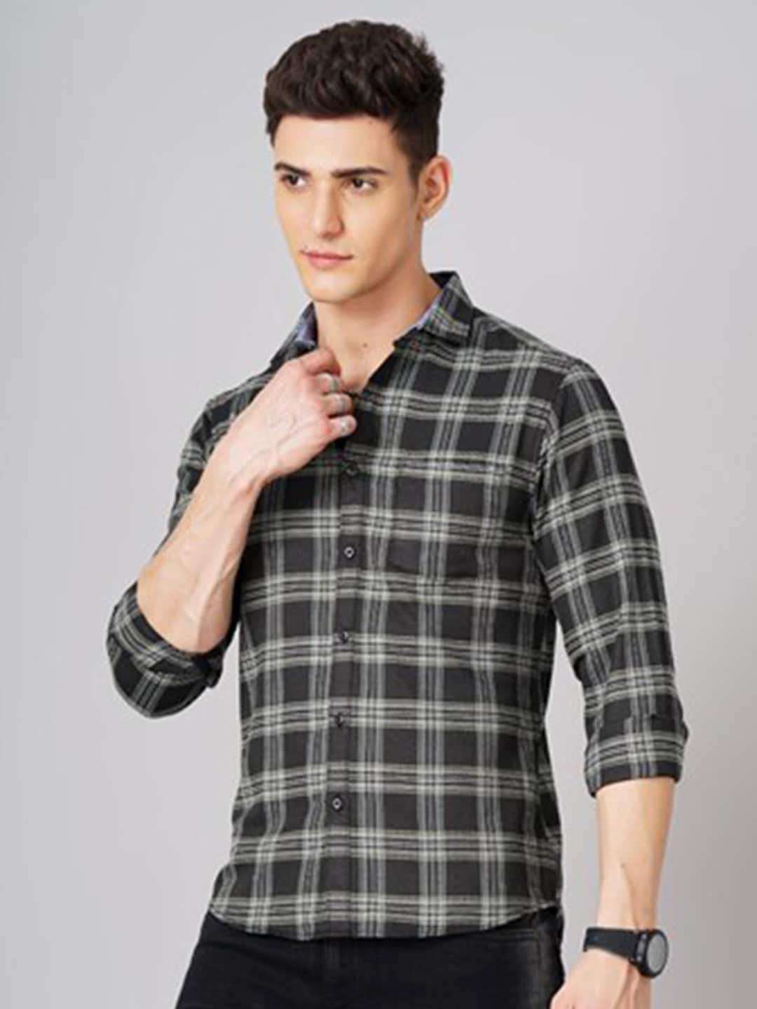 Shop Men Checked Shirt Online.