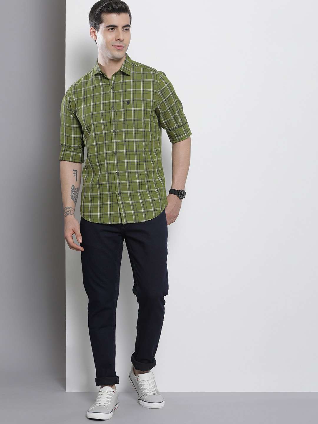 Shop Men Checked Shirt Online.