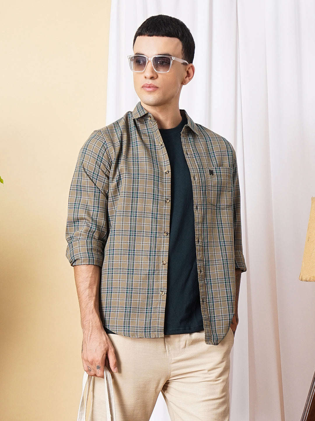 Shop Men Checked Shirt Online.