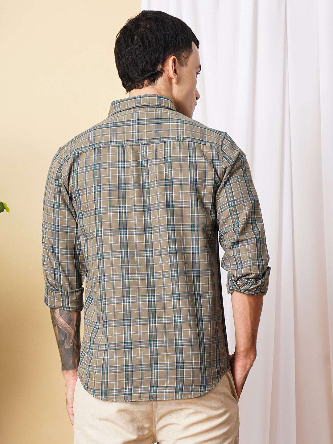 Shop Men Checked Shirt Online.