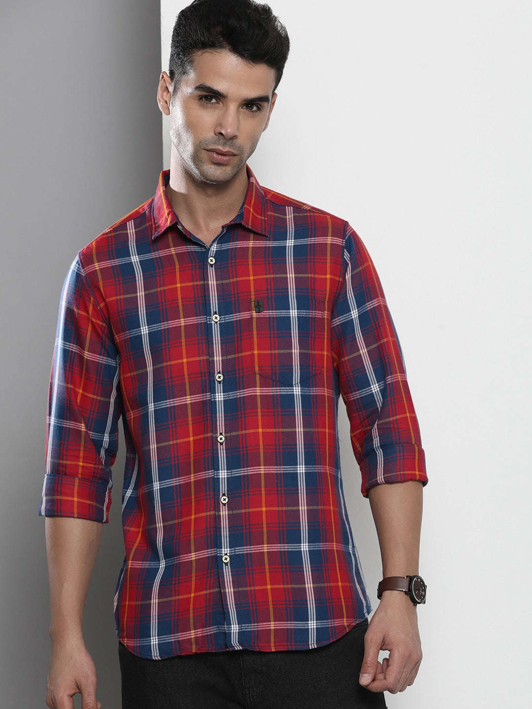 Shop Men Checked Shirt Online.