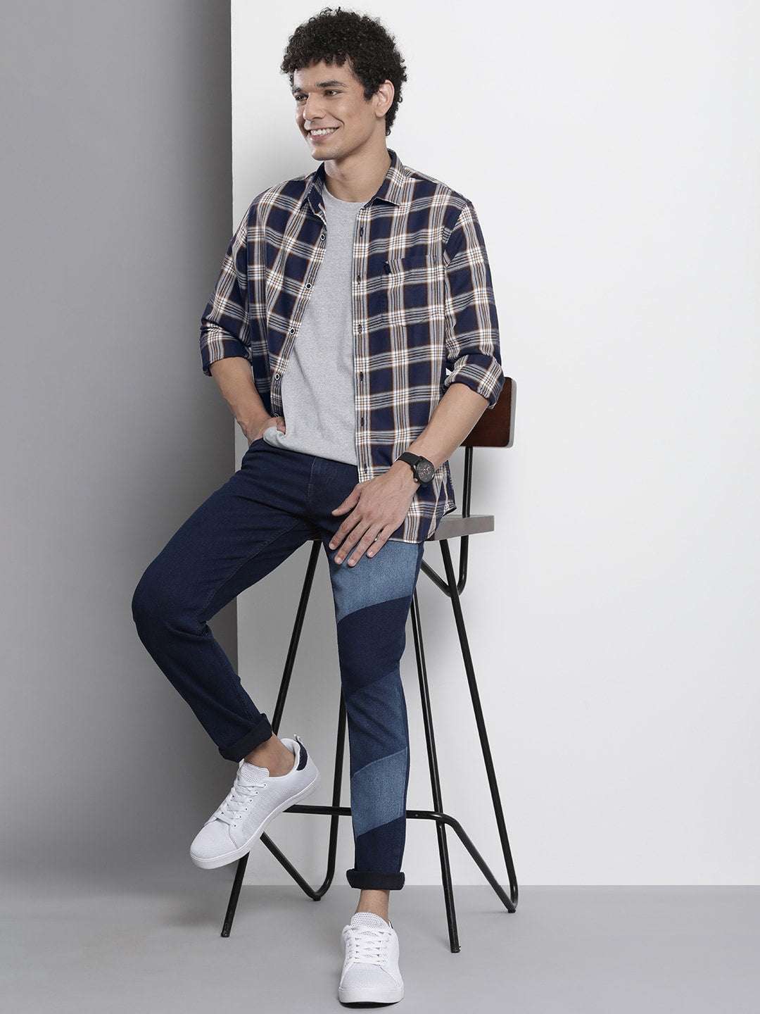 Shop Men Checked Shirt Online.