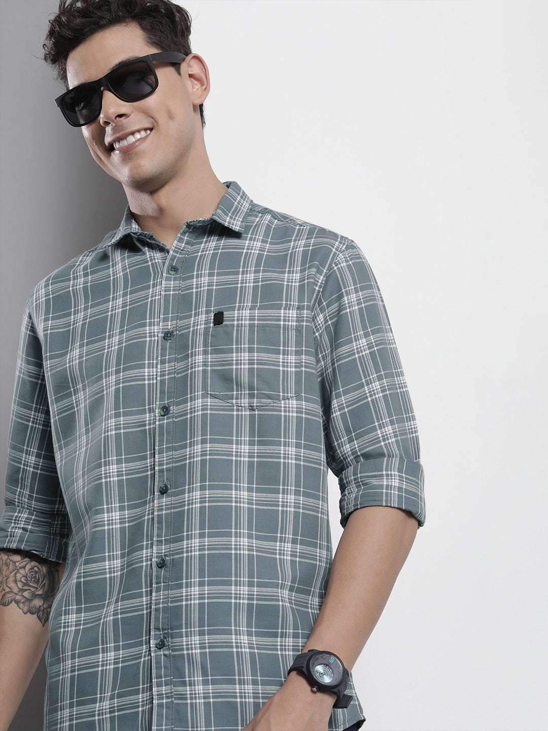 Shop Men Checked Shirt Online.