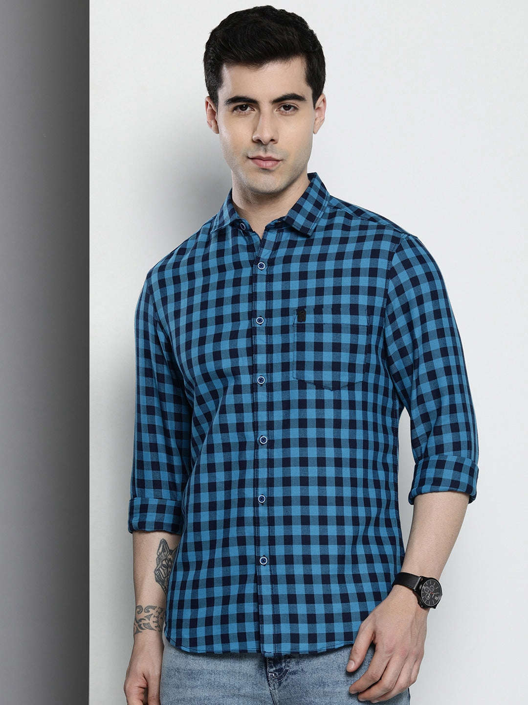 Shop Men Checked Shirt Online.