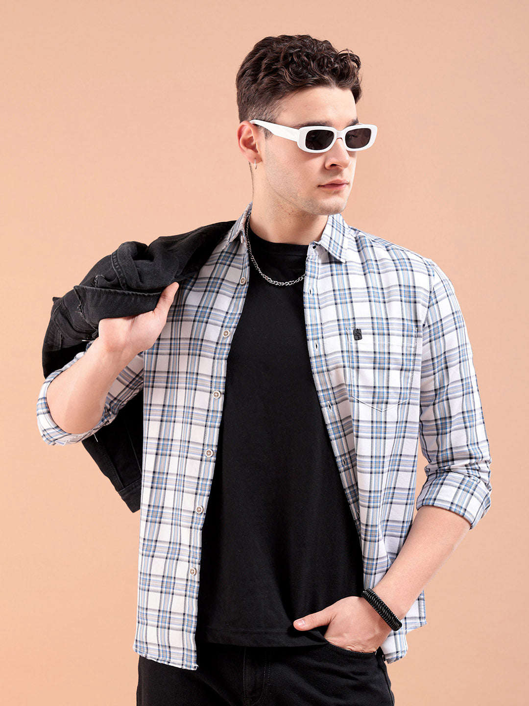 Shop Men Checked Shirt Online.