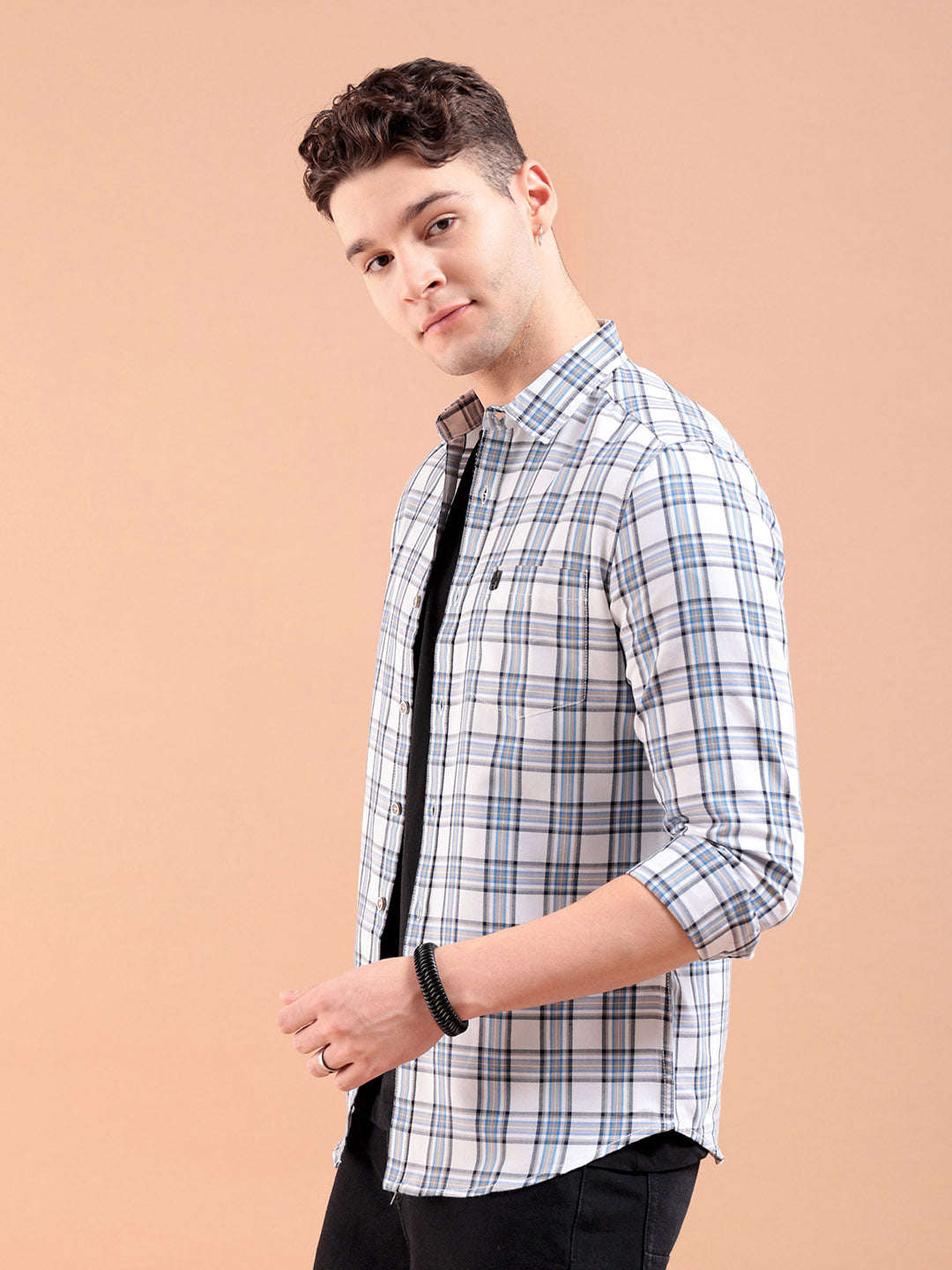 Shop Men Checked Shirt Online.