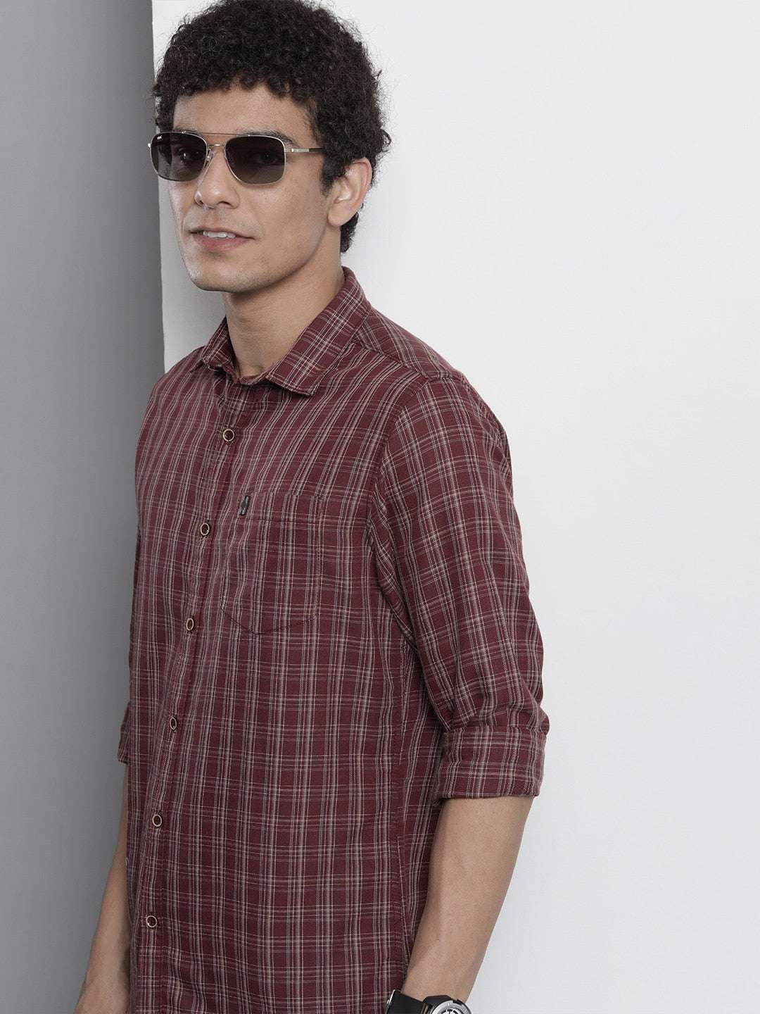 Shop Men Checked Shirt Online.