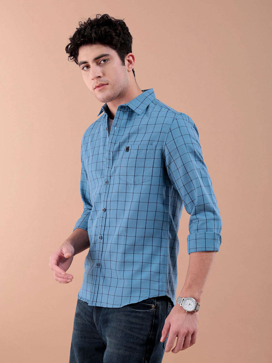 Shop Men Checked Shirt Online.