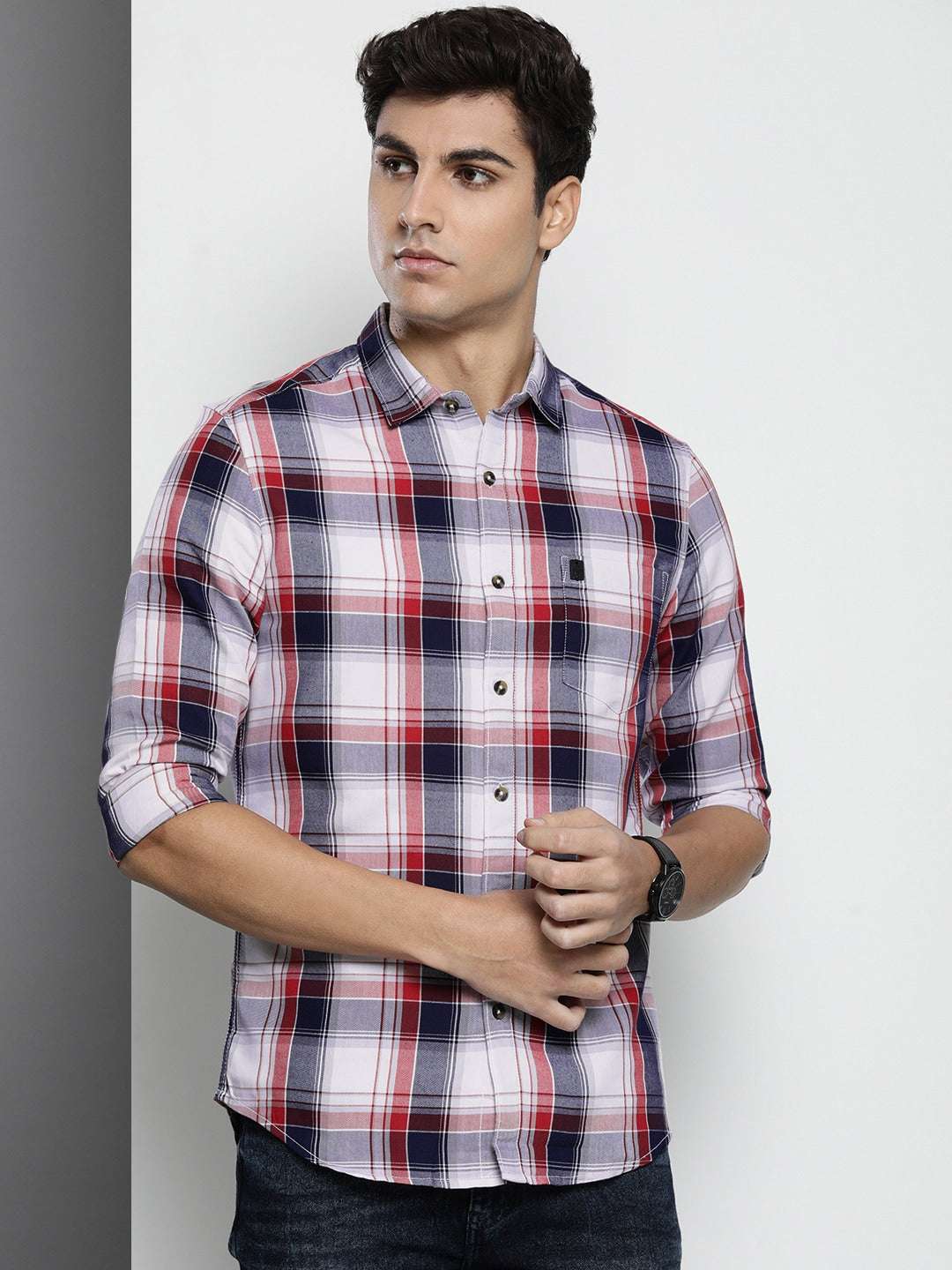 Shop Men Checked Shirt Online.