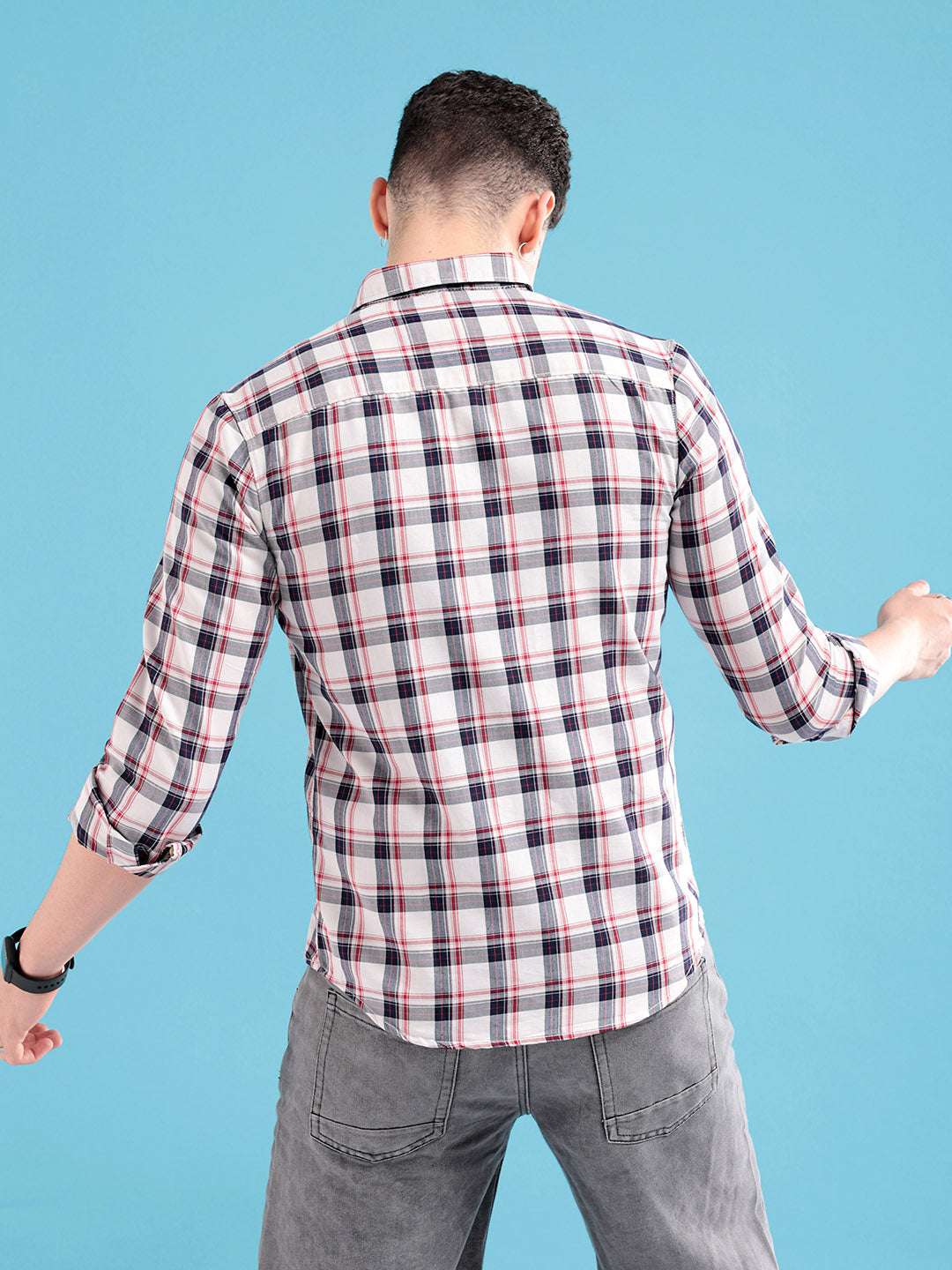 Shop Men Checked Shirt Online.