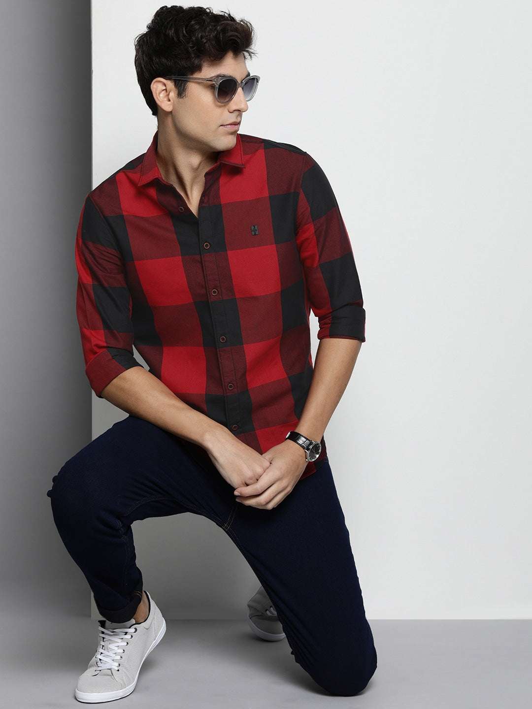 Shop Men Checked Shirt Online.