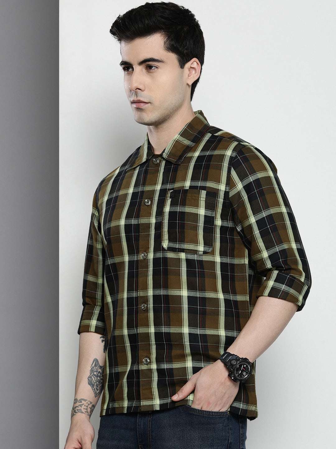 Shop Men Checkered Shirt Online.