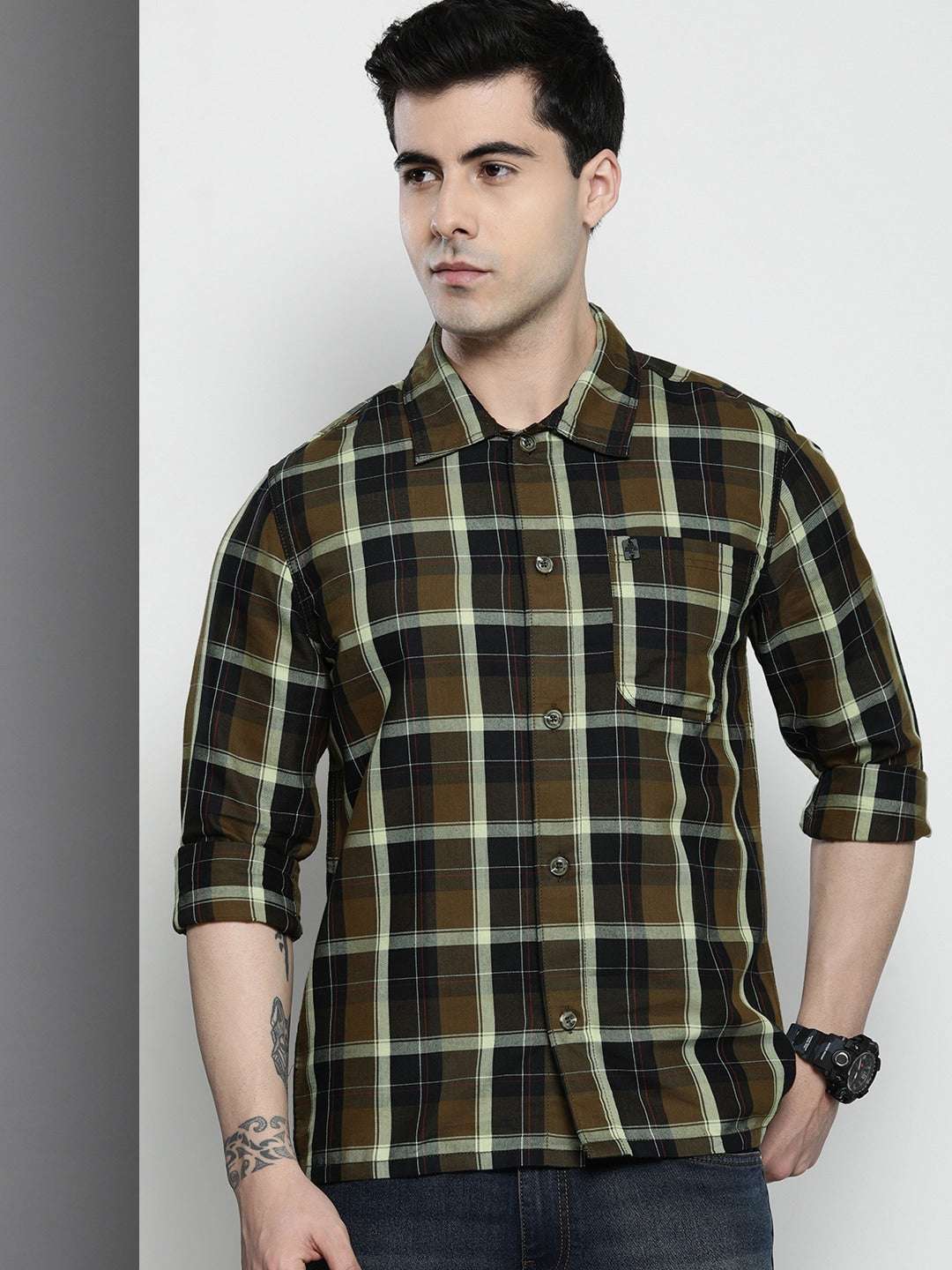 Shop Men Checkered Shirt Online.