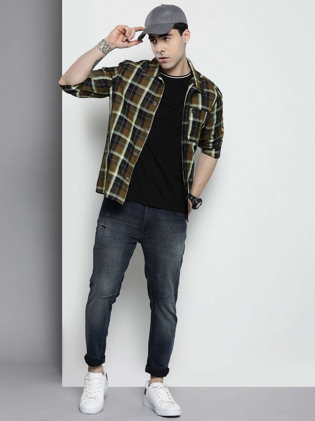 Shop Men Checkered Shirt Online.