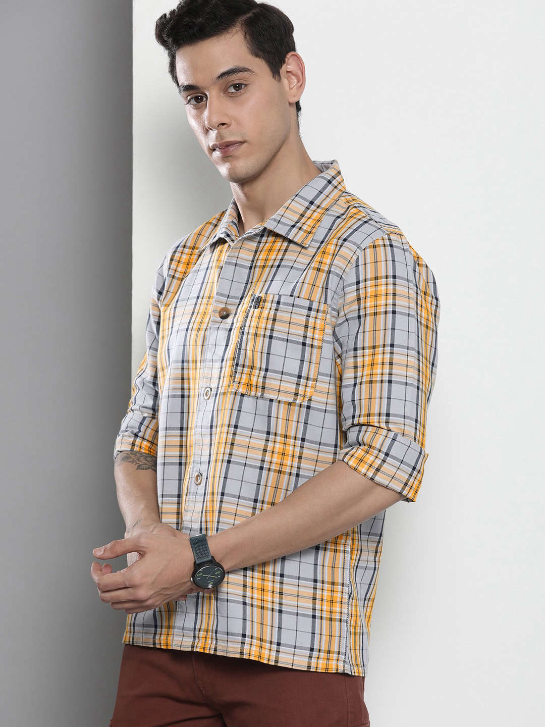 Shop Men Checkered Shirt Online.