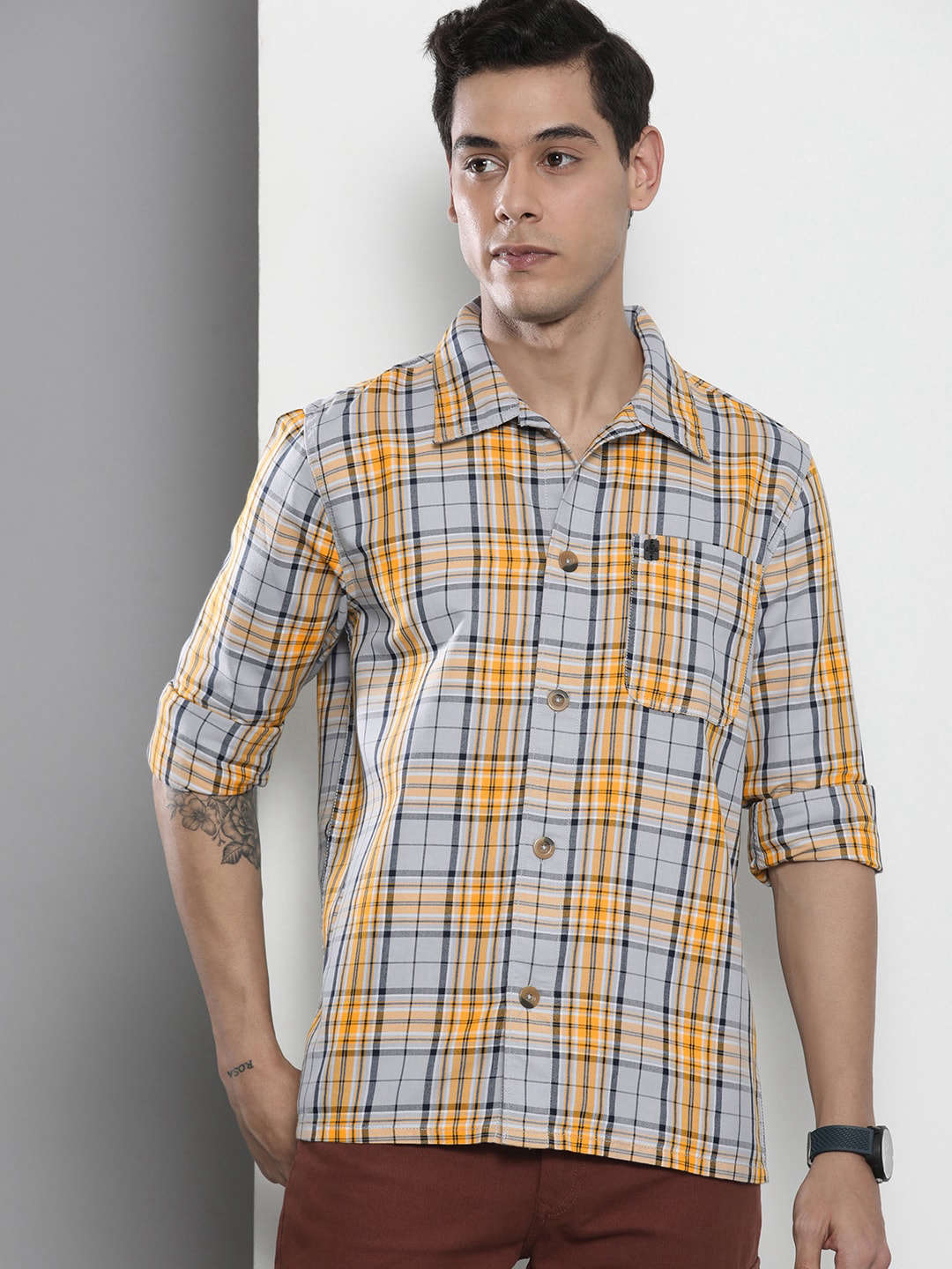 Shop Men Checkered Shirt Online.